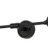 Richmond Ceiling/Wall Light Linear 2 Light G9 IP44 Satin Black/Amber Ribbed Round Glass-8