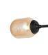Richmond Ceiling/Wall Light Linear 2 Light G9 IP44 Satin Black/Amber Smooth Tubular Glass-7