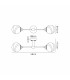 Richmond Ceiling/Wall Light Linear 2 Light G9 IP44 Satin Black/Brown/White Round Marble Effect Glass-2