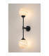 Richmond Ceiling/Wall Light Linear 2 Light G9 IP44 Satin Black/Brown/White Round Marble Effect Glass-11