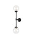 Richmond Ceiling/Wall Light Linear 2 Light G9 IP44 Satin Black/Clear Smooth Round Glass-5