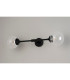 Richmond Ceiling/Wall Light Linear 2 Light G9 IP44 Satin Black/Clear Smooth Round Glass-10
