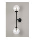 Richmond Ceiling/Wall Light Linear 2 Light G9 IP44 Satin Black/Clear Smooth Round Glass-12