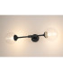 Richmond Ceiling/Wall Light Linear 2 Light G9 IP44 Satin Black/Clear Ribbed Round Glass-3