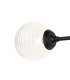Richmond Ceiling/Wall Light Linear 2 Light G9 IP44 Satin Black/Clear Ribbed Round Glass-7