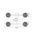 Richmond Ceiling/Wall Light Linear 2 Light G9 IP44 Satin Black/Clear Cross Pattern Round Glass-2