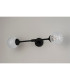 Richmond Ceiling/Wall Light Linear 2 Light G9 IP44 Satin Black/Clear Cross Pattern Round Glass-10