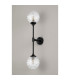Richmond Ceiling/Wall Light Linear 2 Light G9 IP44 Satin Black/Clear Cross Pattern Round Glass-12
