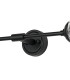 Richmond Ceiling/Wall Light Linear 2 Light G9 IP44 Satin Black/Clear Waved Round Glass-8