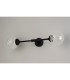 Richmond Ceiling/Wall Light Linear 2 Light G9 IP44 Satin Black/Clear Waved Round Glass-10
