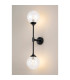 Richmond Ceiling/Wall Light Linear 2 Light G9 IP44 Satin Black/Clear Waved Round Glass-11