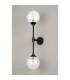 Richmond Ceiling/Wall Light Linear 2 Light G9 IP44 Satin Black/Clear Waved Round Glass-12