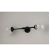 Richmond Ceiling/Wall Light Linear 2 Light G9 IP44 Satin Black/Clear Swirl Round Glass-10