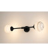 Richmond Ceiling/Wall Light Linear 2 Light G9 IP44 Satin Black/Grey/White Round Marble Effect Glass-3