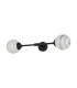 Richmond Ceiling/Wall Light Linear 2 Light G9 IP44 Satin Black/Grey/White Round Marble Effect Glass-4