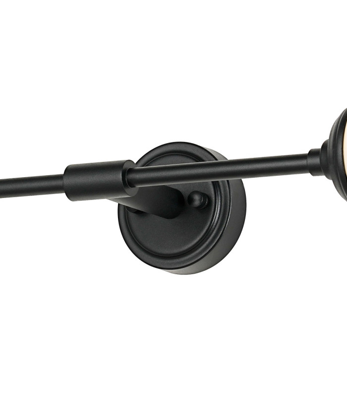 Richmond Ceiling/Wall Light Linear 2 Light G9 IP44 Satin Black/Grey/White Round Marble Effect Glass-8
