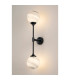 Richmond Ceiling/Wall Light Linear 2 Light G9 IP44 Satin Black/Grey/White Round Marble Effect Glass-11