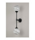 Richmond Ceiling/Wall Light Linear 2 Light G9 IP44 Satin Black/Grey/White Round Marble Effect Glass-12