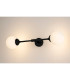 Richmond Ceiling/Wall Light Linear 2 Light G9 IP44 Satin Black/Opal Smooth Round Glass-3