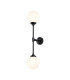 Richmond Ceiling/Wall Light Linear 2 Light G9 IP44 Satin Black/Opal Smooth Round Glass-5