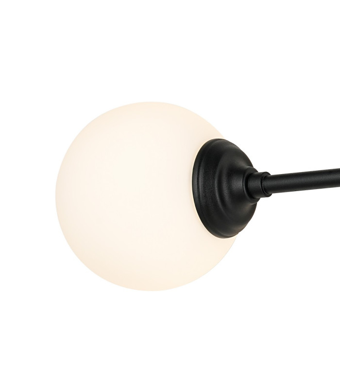 Richmond Ceiling/Wall Light Linear 2 Light G9 IP44 Satin Black/Opal Smooth Round Glass-7