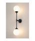 Richmond Ceiling/Wall Light Linear 2 Light G9 IP44 Satin Black/Opal Smooth Round Glass-11