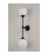 Richmond Ceiling/Wall Light Linear 2 Light G9 IP44 Satin Black/Opal Smooth Round Glass-12
