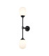 Richmond Ceiling/Wall Light Linear 2 Light G9 IP44 Satin Black/Opal Smooth Tubular Glass-5