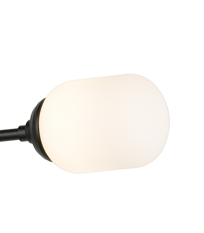 Richmond Ceiling/Wall Light Linear 2 Light G9 IP44 Satin Black/Opal Smooth Tubular Glass-6