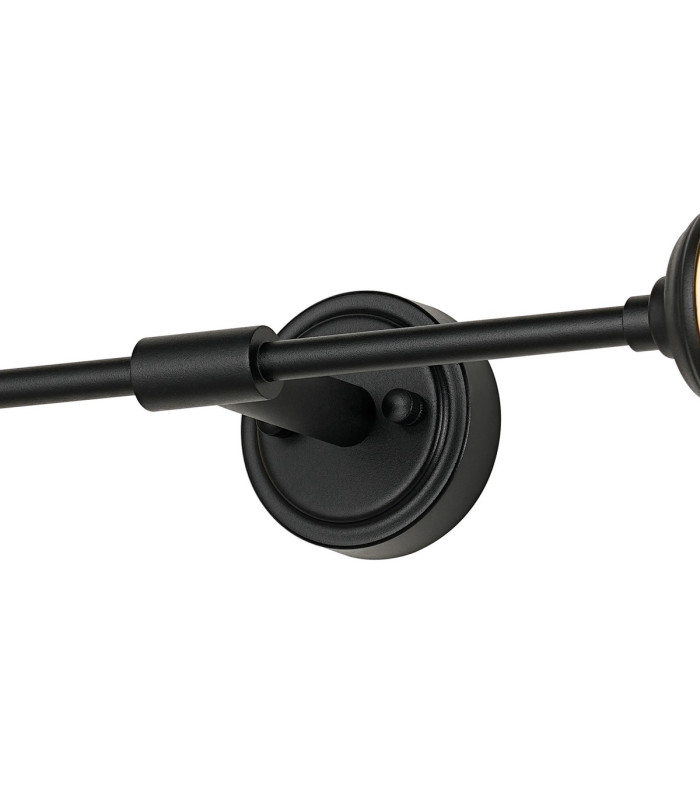 Richmond Ceiling/Wall Light Linear 2 Light G9 IP44 Satin Black/Opal Smooth Tubular Glass-8
