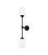 Richmond Ceiling/Wall Light Linear 2 Light G9 IP44 Satin Black/Opal Smooth Tubular Glass-9