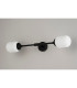 Richmond Ceiling/Wall Light Linear 2 Light G9 IP44 Satin Black/Opal Smooth Tubular Glass-10