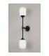 Richmond Ceiling/Wall Light Linear 2 Light G9 IP44 Satin Black/Opal Smooth Tubular Glass-12