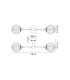 Richmond Ceiling/Wall Light Linear 2 Light G9 IP44 Satin Black/Opal Round Segment Glass-2