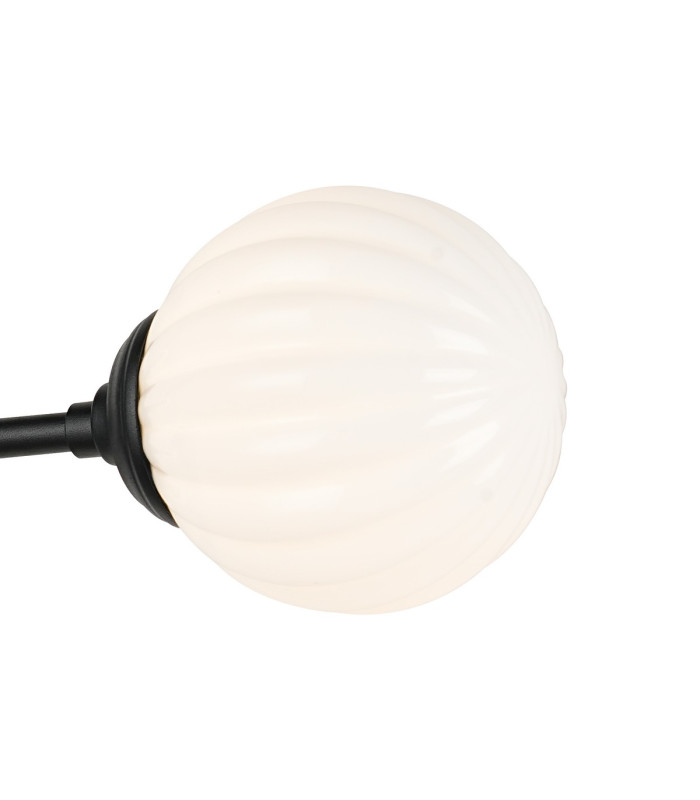 Richmond Ceiling/Wall Light Linear 2 Light G9 IP44 Satin Black/Opal Round Segment Glass-6