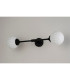 Richmond Ceiling/Wall Light Linear 2 Light G9 IP44 Satin Black/Opal Round Segment Glass-10
