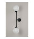 Richmond Ceiling/Wall Light Linear 2 Light G9 IP44 Satin Black/Opal Round Segment Glass-12