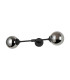 Richmond Ceiling/Wall Light Linear 2 Light G9 IP44 Satin Black/Smoke Smooth Round Glass-4