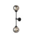 Richmond Ceiling/Wall Light Linear 2 Light G9 IP44 Satin Black/Smoke Smooth Round Glass-5