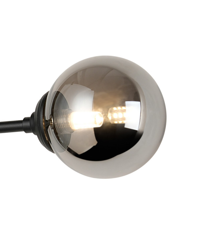Richmond Ceiling/Wall Light Linear 2 Light G9 IP44 Satin Black/Smoke Smooth Round Glass-6