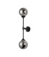 Richmond Ceiling/Wall Light Linear 2 Light G9 IP44 Satin Black/Smoke Smooth Round Glass-9