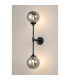 Richmond Ceiling/Wall Light Linear 2 Light G9 IP44 Satin Black/Smoke Smooth Round Glass-11