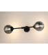 Richmond Ceiling/Wall Light Linear 2 Light G9 IP44 Satin Black/Smoke Ribbed Round Glass-3