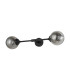 Richmond Ceiling/Wall Light Linear 2 Light G9 IP44 Satin Black/Smoke Ribbed Round Glass-4