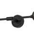 Richmond Ceiling/Wall Light Linear 2 Light G9 IP44 Satin Black/Smoke Ribbed Round Glass-8