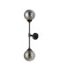 Richmond Ceiling/Wall Light Linear 2 Light G9 IP44 Satin Black/Smoke Ribbed Round Glass-9