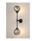 Richmond Ceiling/Wall Light Linear 2 Light G9 IP44 Satin Black/Smoke Ribbed Round Glass-11