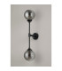 Richmond Ceiling/Wall Light Linear 2 Light G9 IP44 Satin Black/Smoke Ribbed Round Glass-12