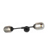 Richmond Ceiling/Wall Light Linear 2 Light G9 IP44 Satin Black/Smoke Smooth Tubular Glass-1