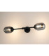 Richmond Ceiling/Wall Light Linear 2 Light G9 IP44 Satin Black/Smoke Smooth Tubular Glass-3